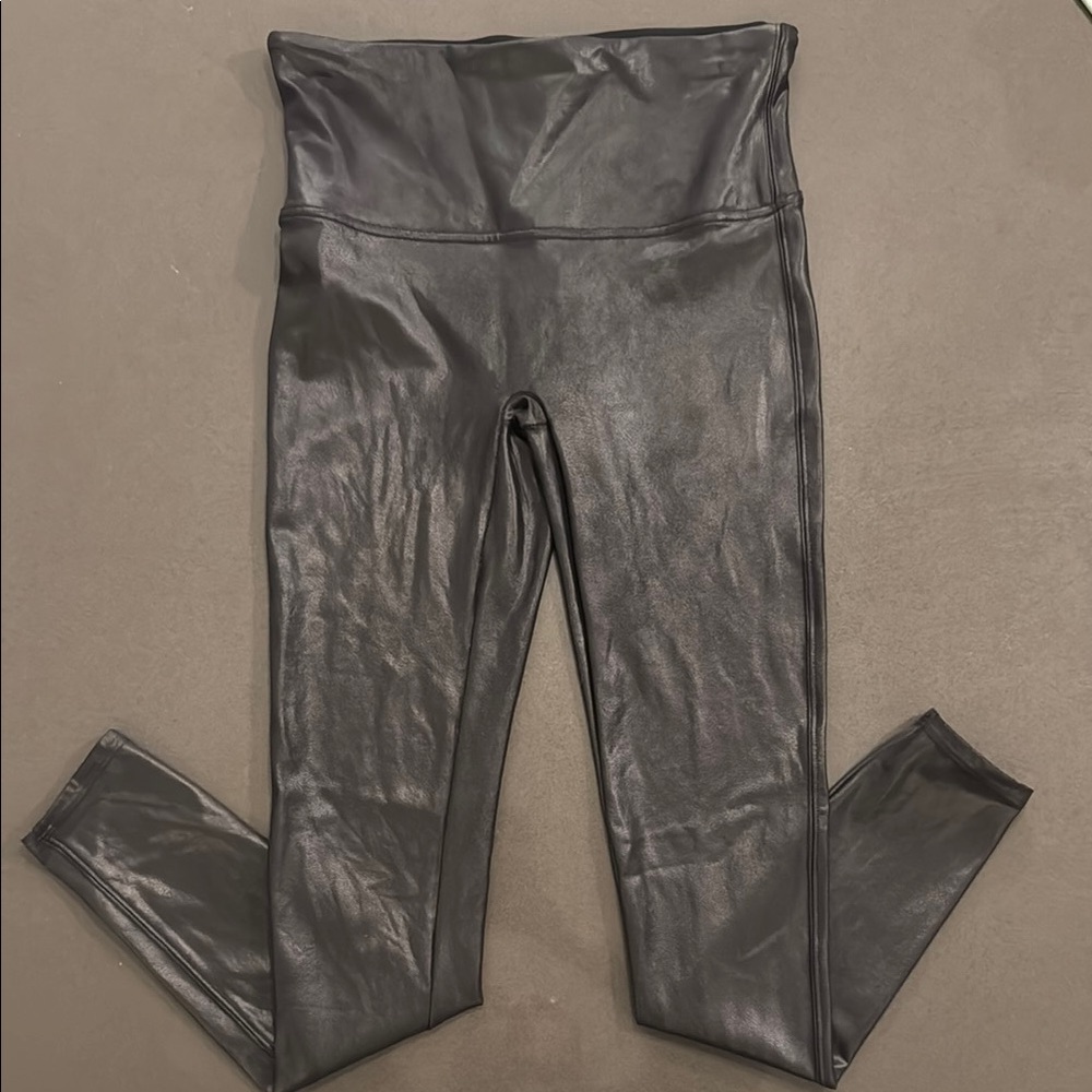 Spanx Black Faux Leather Leggings